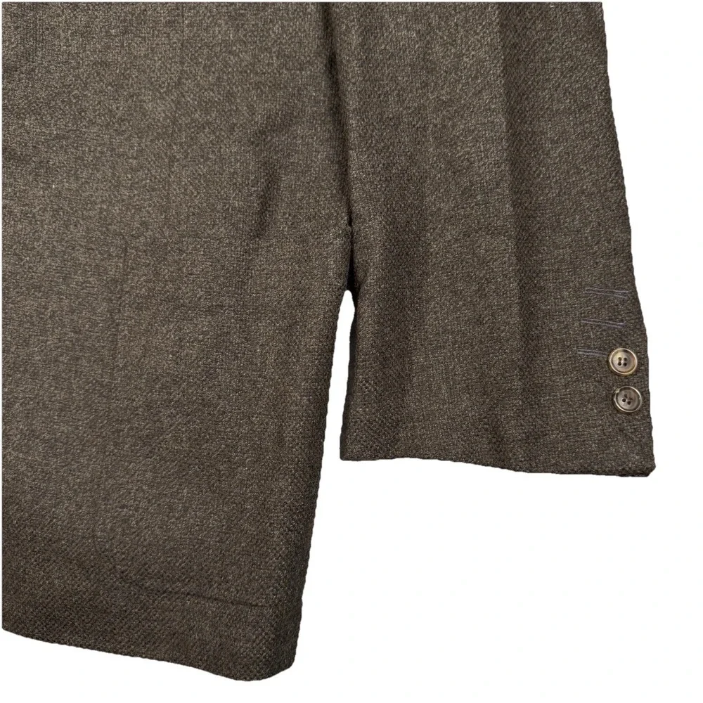 Zanella Blazer Mens 44R Brown Herringbone Wool Cashmere Blend Sports Coat‎ Tweed